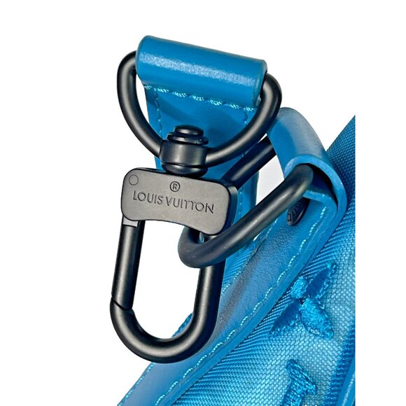 LOUIS VUITTON Keepall Triangle BANDOULIÈRE 50 Turquoise Transparent Bag Duffle - Picture 11 of 16